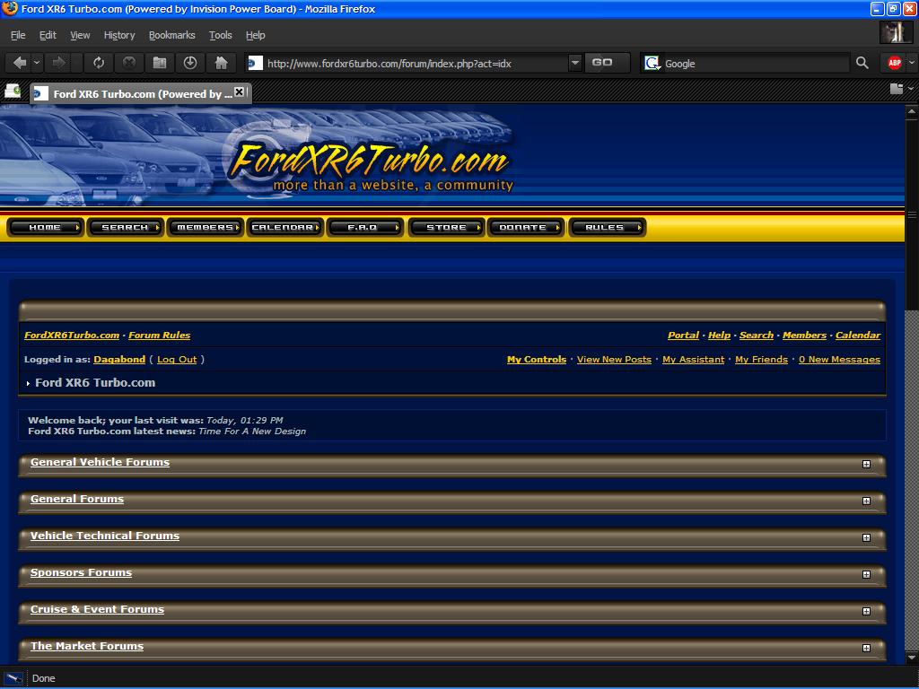 Old site layout.