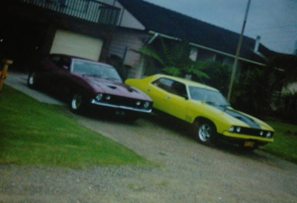 My 73 XBGT Coupe and Dads 76 XBGT sedan.jpg