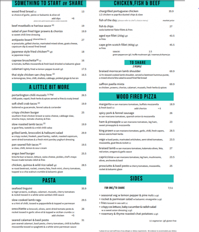 Pier Port Melbourne Menu.PNG